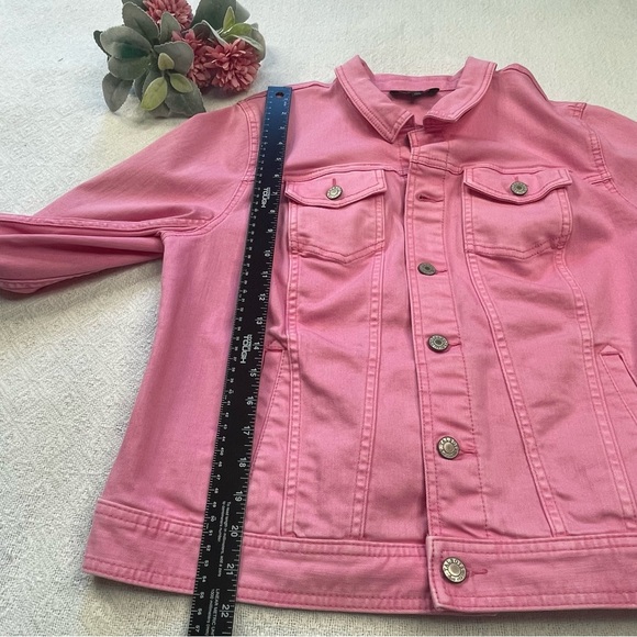 Talbots Bubblegum Pink Denim Jacket~
Size XL p ~ Dress up your casual - Picture 6 of 10